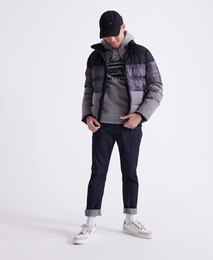 Superdry Mono Japan Férfi Kapucnis Pulóver Szürke | YOCGZ1472